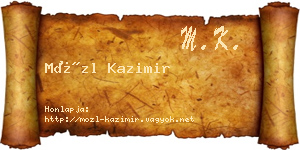 Mözl Kazimir névjegykártya